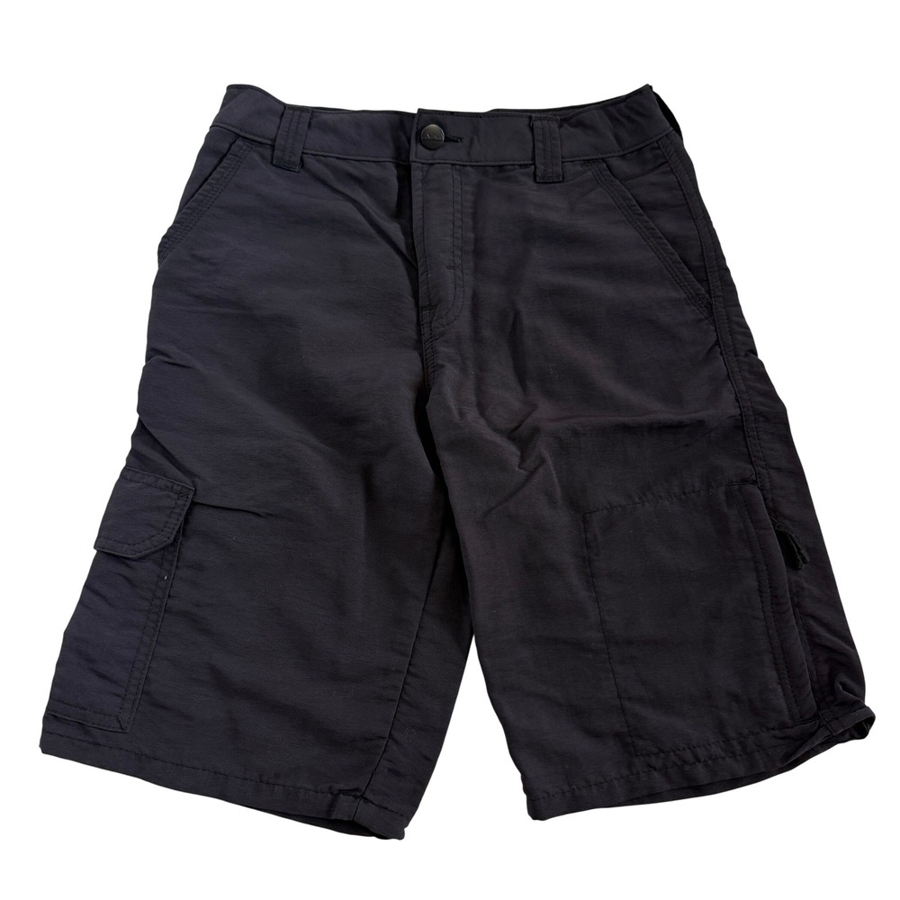 Wrangler Outdoors Boys Black Nylon Cargo Shorts Size 12 Regular 4BWBWBL